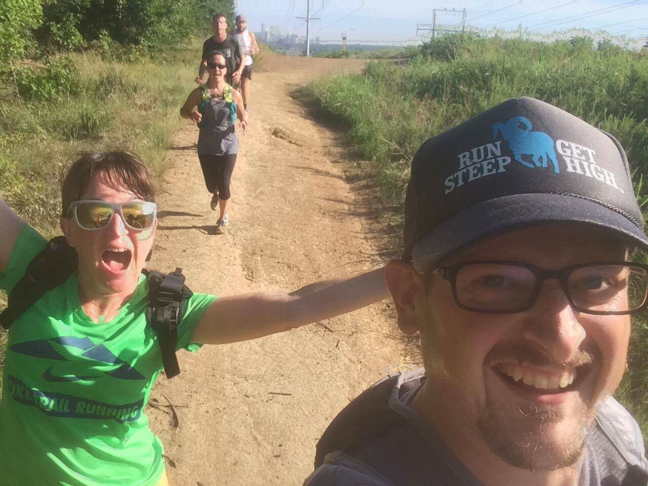 A group of trail runners